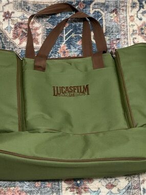 Lucasfilm Olive Green Canvas Tote with Brown Accents on it the Rare picnic bag.